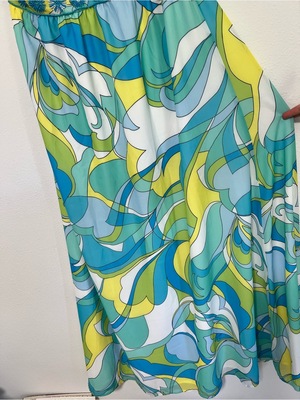 Boston Proper Capri Waters Beaded halter Maxi Dress - S - Picture 5 of 14